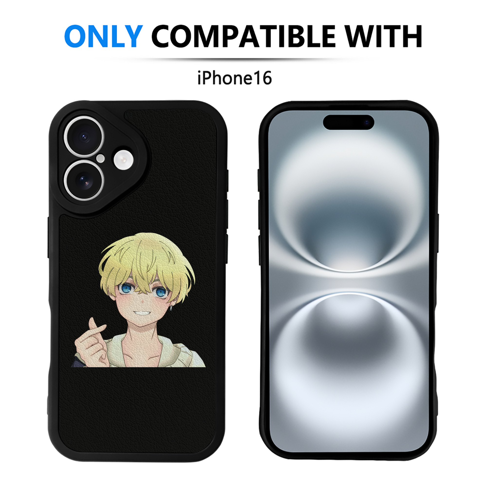 （画像用） 東京リベンジャーズ Tokyo Revengers 【iPhone 16シリーズ対応】シリコンスマホケース（レザー調） 材質：シリコン